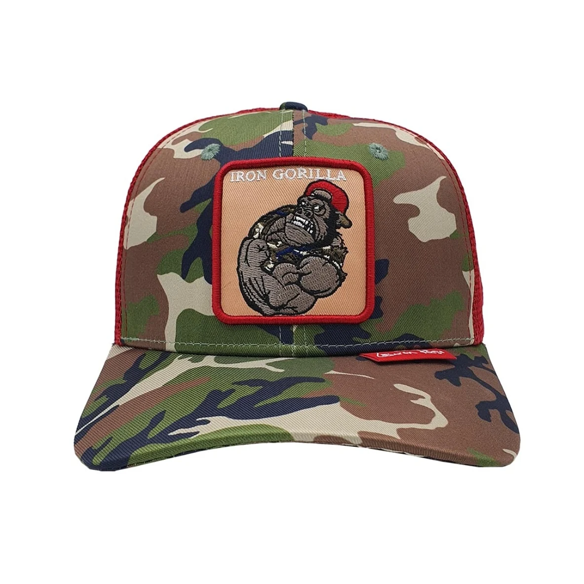 Wholesale Custom Patch Logo High Quality 6 Panel 112 Pre Curved Brim Old School Camo Gorras Mesh Trucker Caps Hat