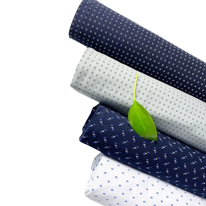 Design Fabric 2023 New Jacquard 100% Cotton Egypt Cotton Shirts for Men T Shirts Poplin Fabric Woven Lightweight Printed 120gsm