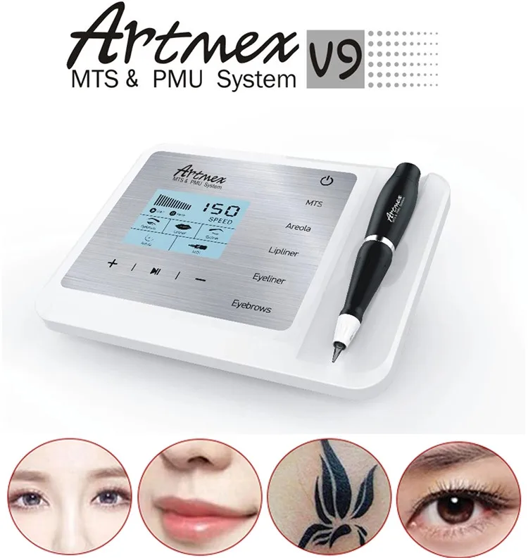  Ручка для татуировки Artmex V9 PMU MTS ротационная цифровая микроигла перманентного макияжа с микроиглами ручка микроблейдинга