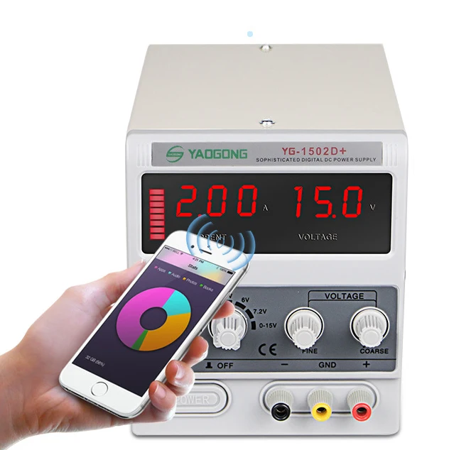 YAOGONG 1502D+ hot sale item 15V 2A ac to dc power supply adjustable current for mobile phone repair