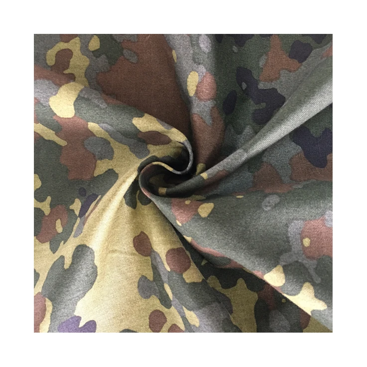 factory wholesale knit fabric printed cotton German camouflage fabric