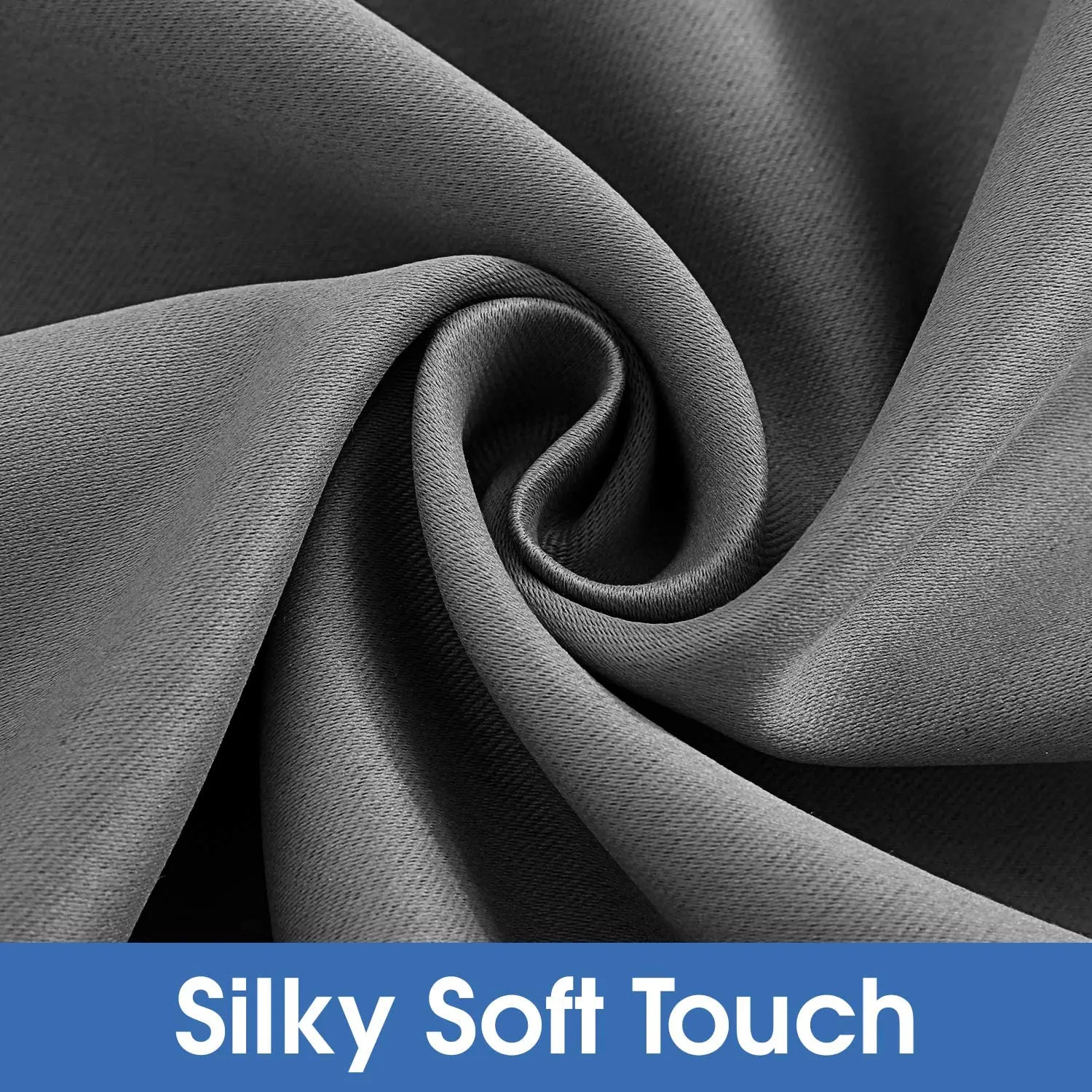  2 Panels Grey Blackout Outdoor Curtains Thermal Insulated For Living Room Porch/Pergola/Yard/Sliding