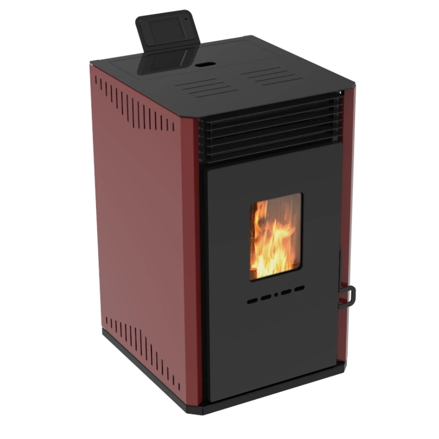 6kw air heating pellet stove Automatic ignition With remote control and WiFi function European stove
