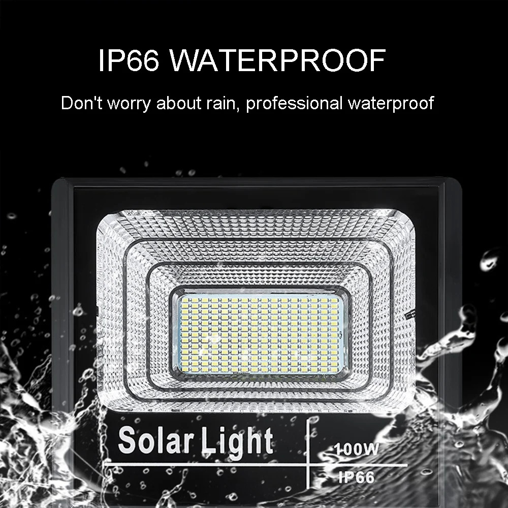 High Quality Wholesale Directly Monocrystalline Silicon Solar Panel Aluminium Waterproof Ip65 100w 200w 300w Solar Flood Light