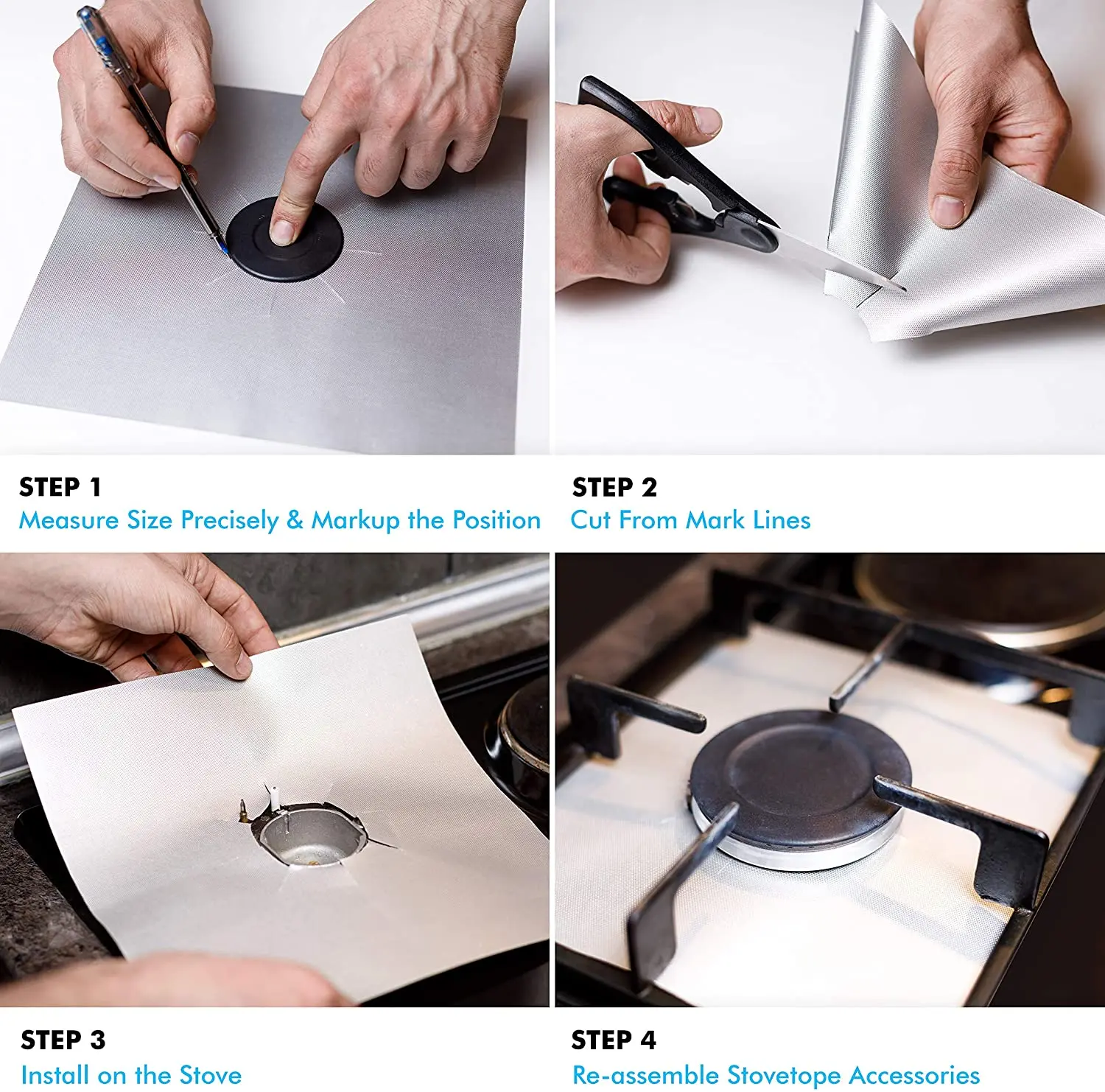 
High temperature resist easy clean reusable stovetop protector induction cooker protect liner 