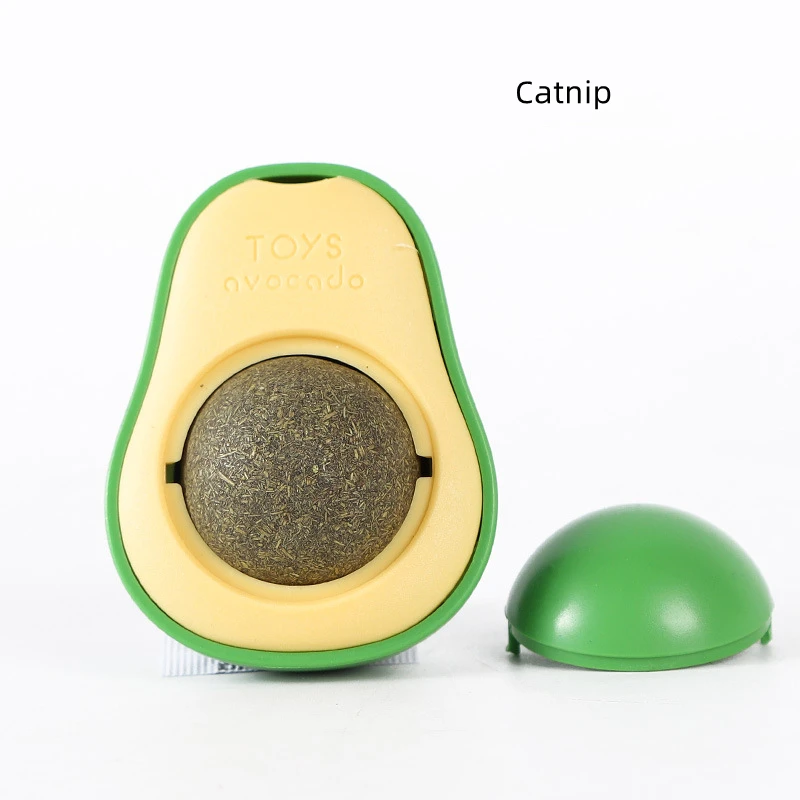 Wholesale Fashion Pet 360 Rotatable Cat Mint Toy Ball Avocado Shape Catnip Cat Toy