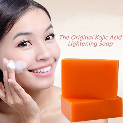 Handmade Lemon Kojie San Kojic Acid Soaps Bars Natural Whitening Body Wash Bath Soap Savons Blanchissant Jabon De Bano Tocador