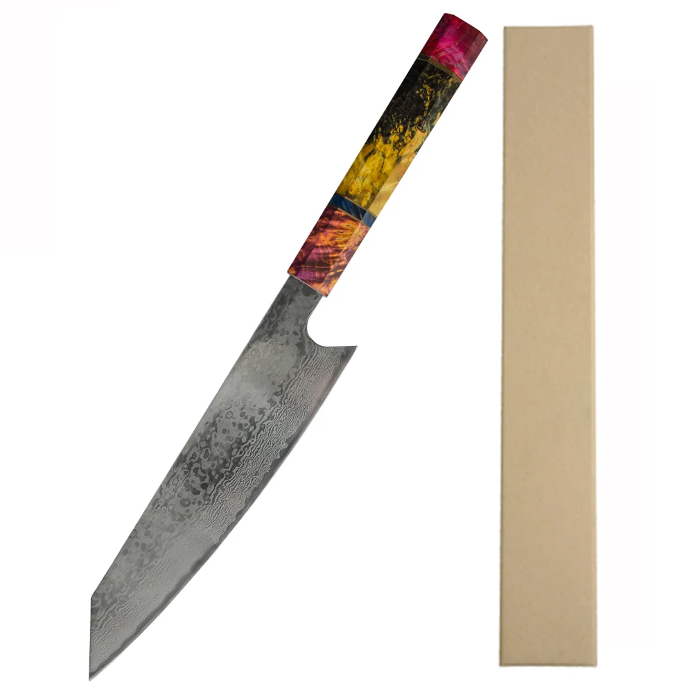 
Super Sharp 62hrc Fashion Wood Handle 67 Layer Vg10 Damascus Wholesale Fixed Blade Damascus Chef Knife Set 