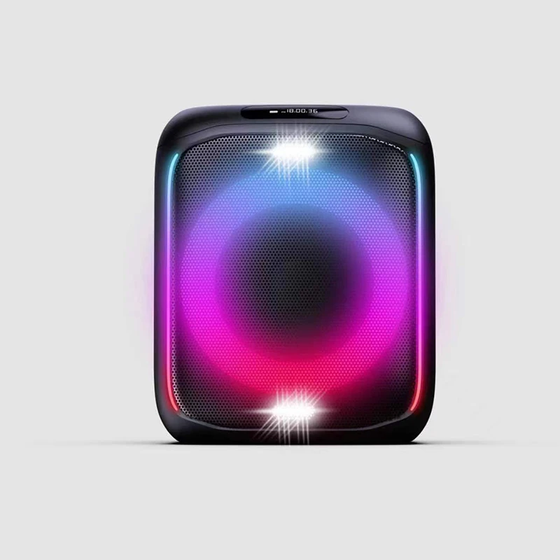 Портативный домашний кинотеатр, DJ, вечеринка, Bluetooth, караоке, динамик, звуковая система, Бумбокс с FM,TF-картой, огнем и подсветкой