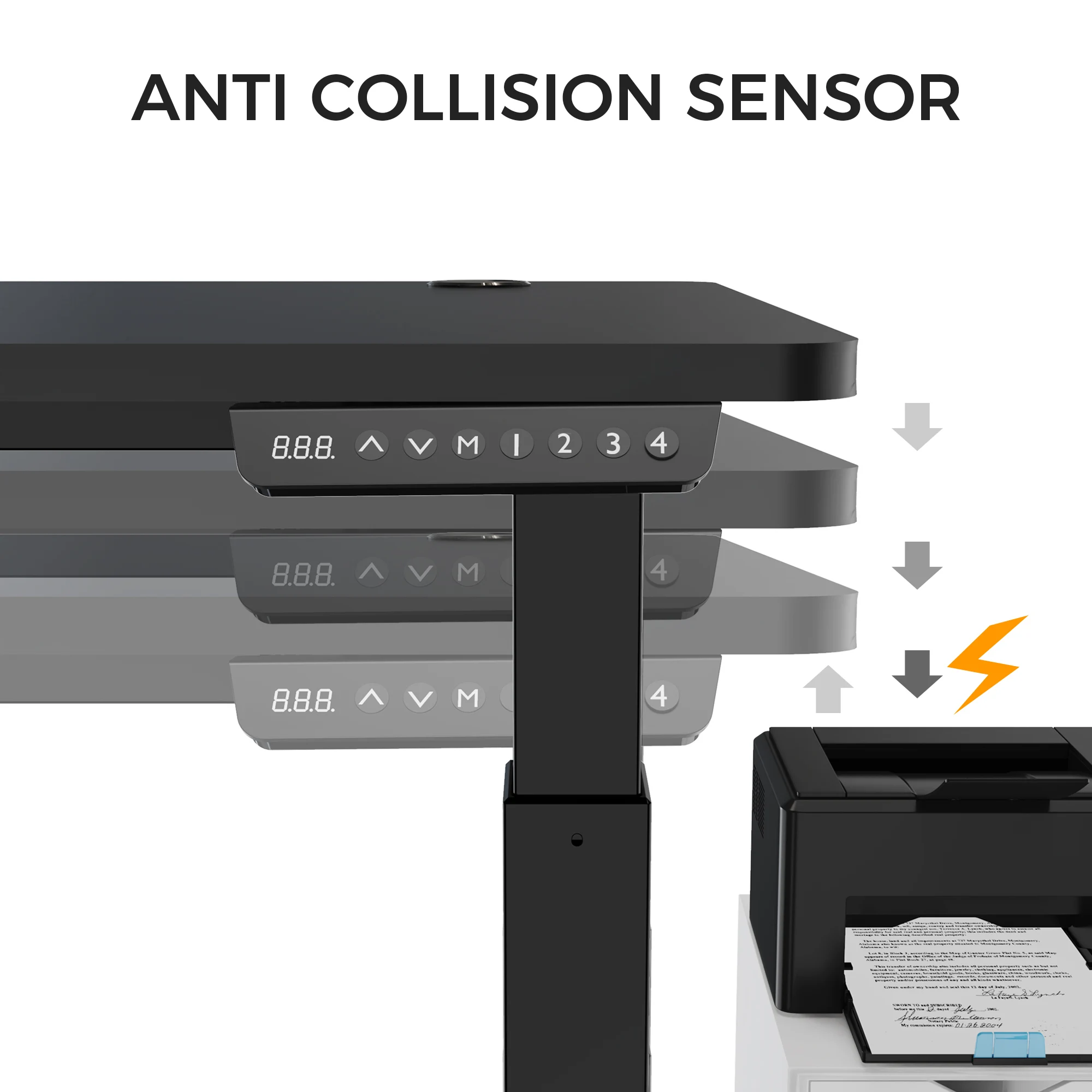 Home office Modern Electric Multi-function Wooden Furniture Height Adjustable Office Table