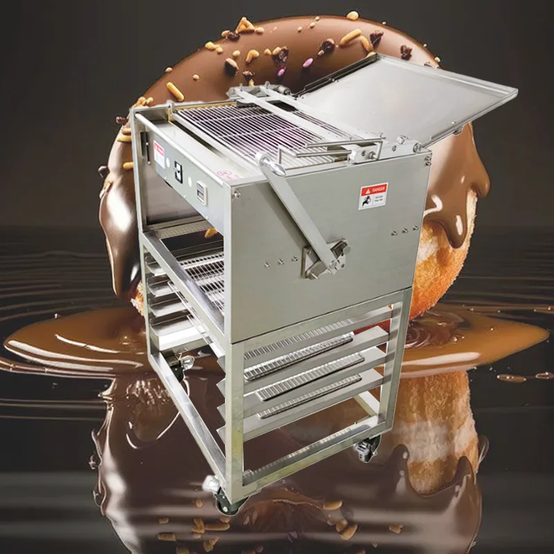 Chocolate tempering and coating machine automatic spryer mini for nuts chocolate