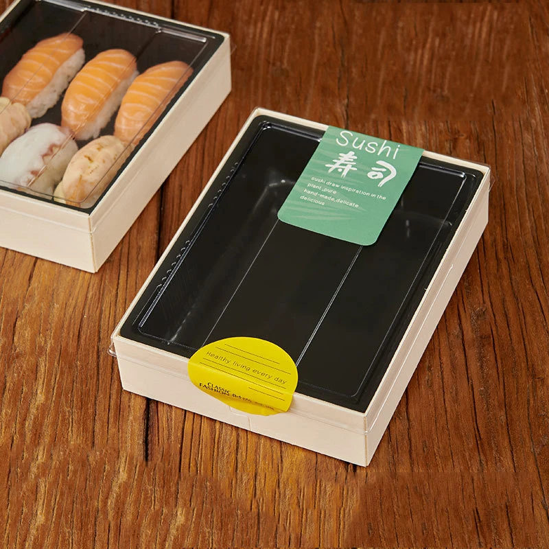 Disposable take-out packaging box with lid Japanese cuisine sushi