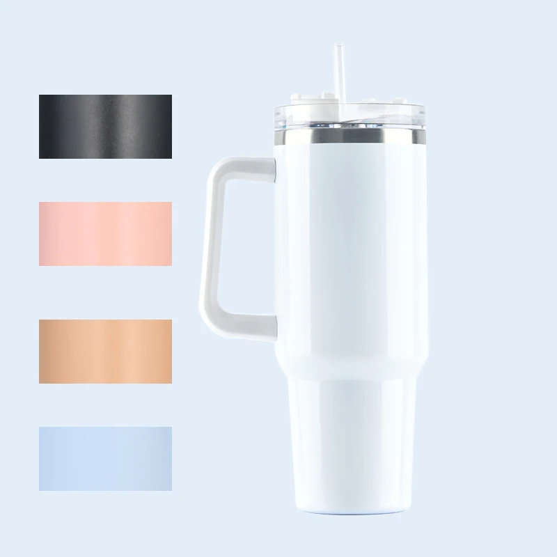 Hot-selling Custom Printed Stainless Steel Travel Tumbler 40oz Tumbler sublimation With handle