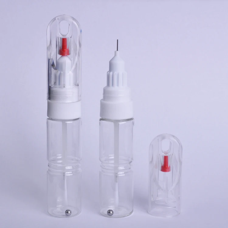 20ml transparent Nail polish bottle pet bottle touch up paint pen for cars
