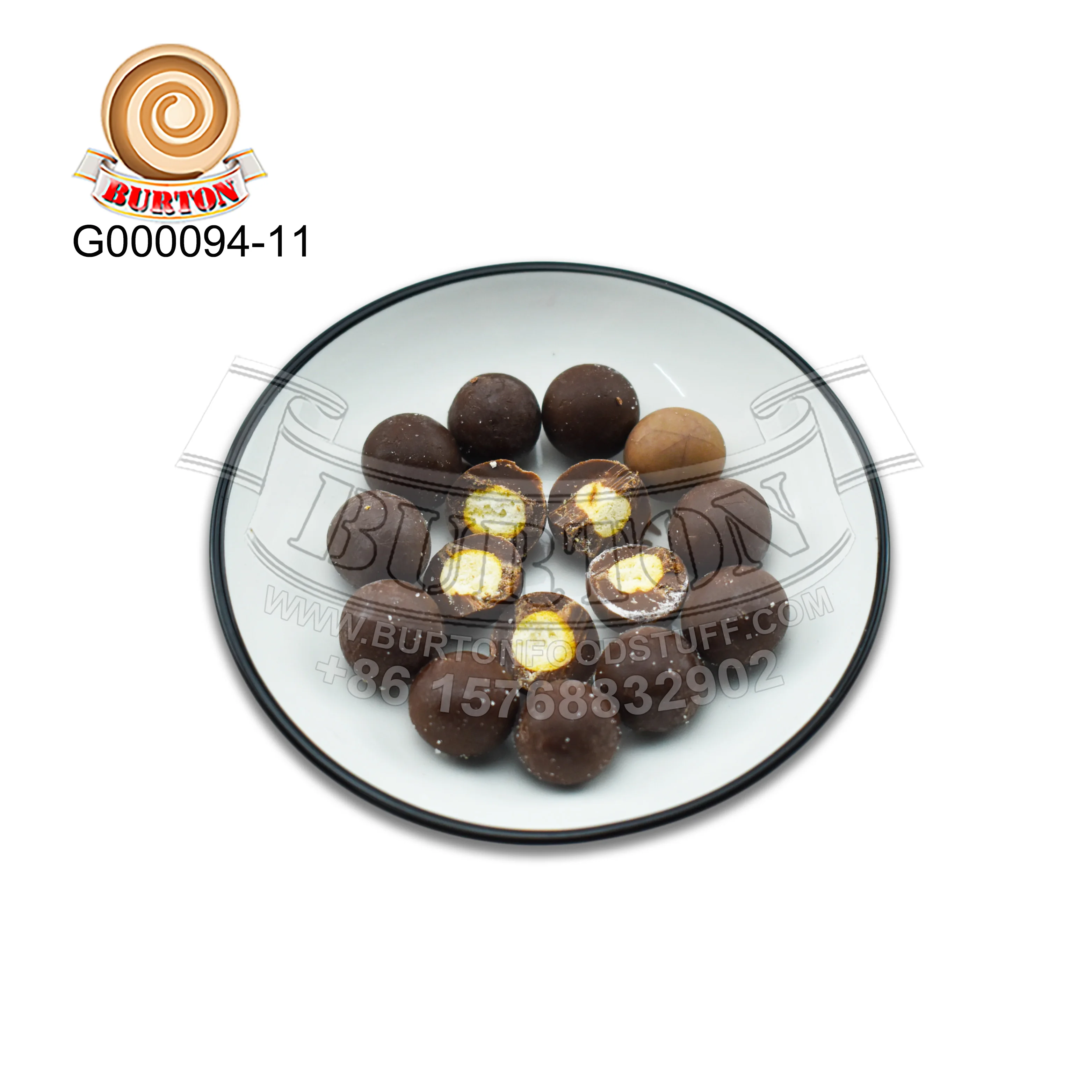 Hot selling halal cute funny delicious colorful Red and blue polka dots chocolate wafer ball