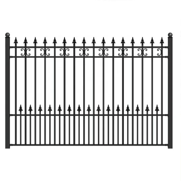 adjustable hot dipped galvanized with PVC coated painted european style palisade garden for coutryard garden yard protection