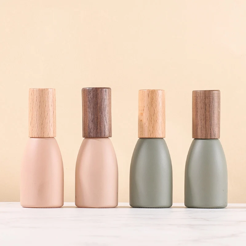 Customized logo Morandi Roller Ball Bottle 12ml Empty Refillable Glass Roll On Bottle Essential Oil Cosmetic Massage Vials