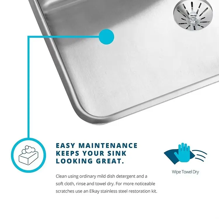 Mini single bowl installed in the kitchen sink