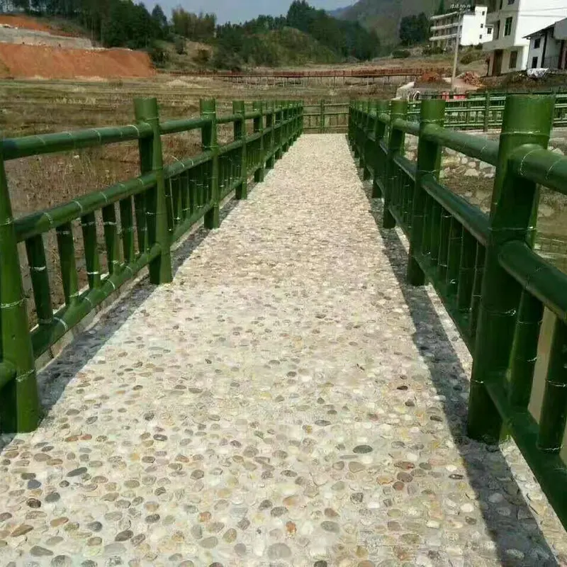 
Good Selling Outdoor Composite Wood Fence Cement Concrete Mold Handrail For Park 