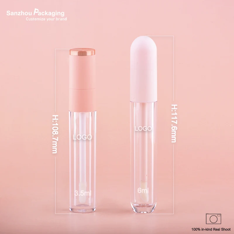 3.5ml 2 in 1 foundation packaging PETG empty makeup bottle flakon liquid blush bottle liptint container with sponge