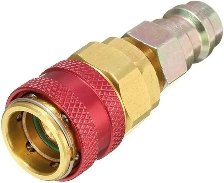 Высокий боковой удлинитель R134A латунный быстроразъемный QC-12 для кондиционирования воздуха автомобиля + AC52