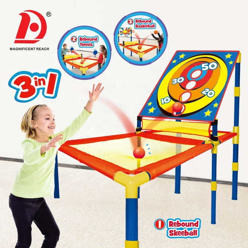 HUADA 2023 GCC Boys Indoor Outdoor Multifunctional Throwing Game Small Sport Ping Pong Toys 3 in 1