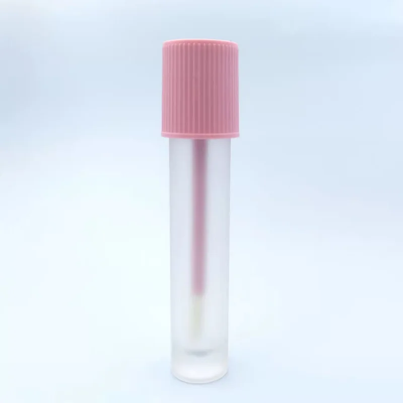 Empty 3ml cute blood tube lip gloss tubes,  pink lipgloss container with wand