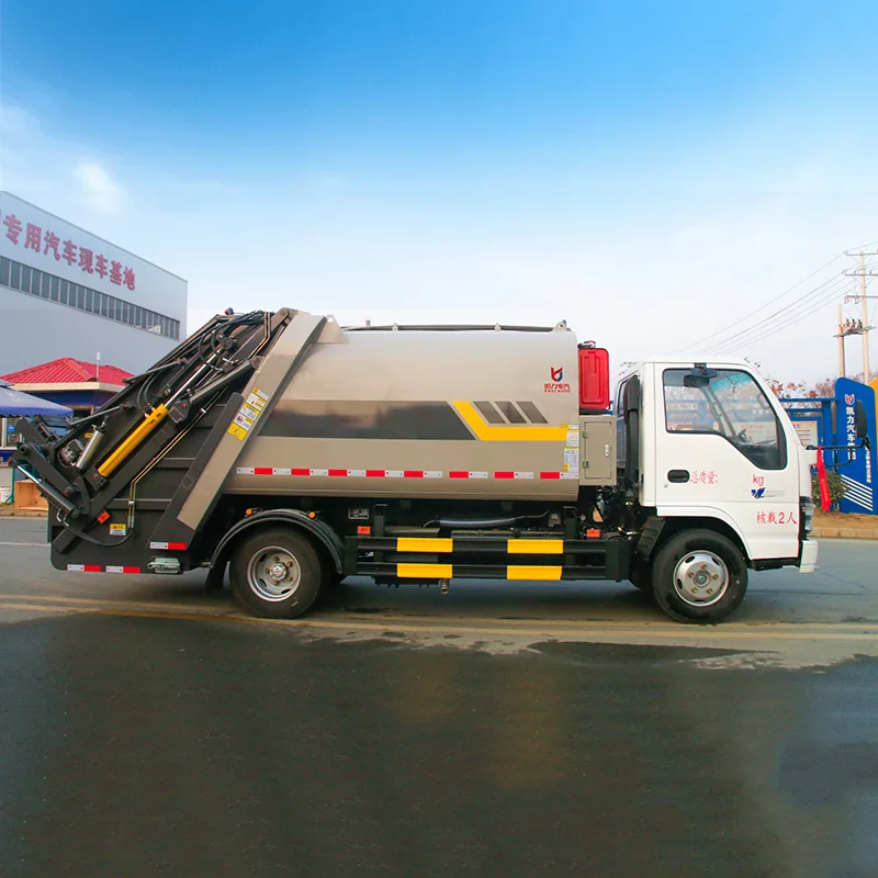 Isuzu высококачественный компримированный мусоровоз прямые продажи с завода механическая Трансмиссия дизельного топлива стандарт выбросов 5 евро