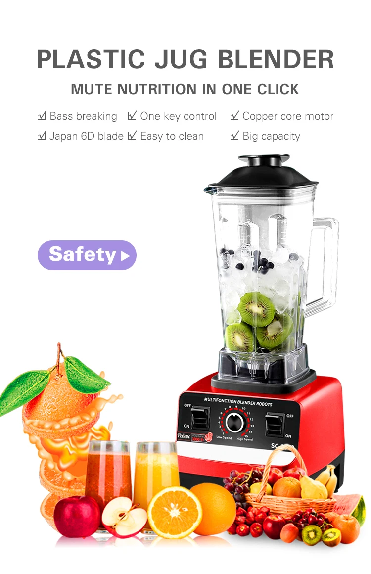 2024 hot sell 2 in 1 heavy duty Stainless Steel Housing Blenders fruit juicer electrical silver smoothie juicer blender