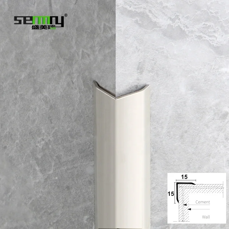 Stainless Steel Tile Edging Profiles Metal Tile Trims For Floor Wall Edges Decoration 304 Wall Edge Trim Free Sample