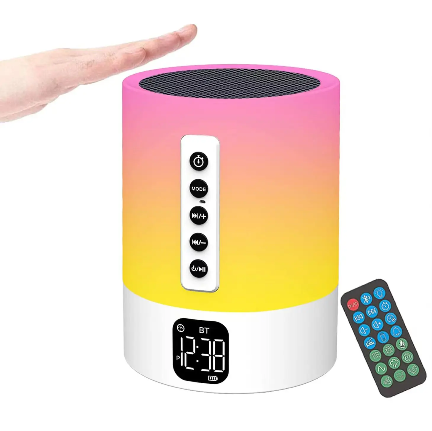 Night Light Bluetooth Speaker Portable Wireless Tf Card Bluetooth Speaker Touch Control Color Rgb Led Table Lamp