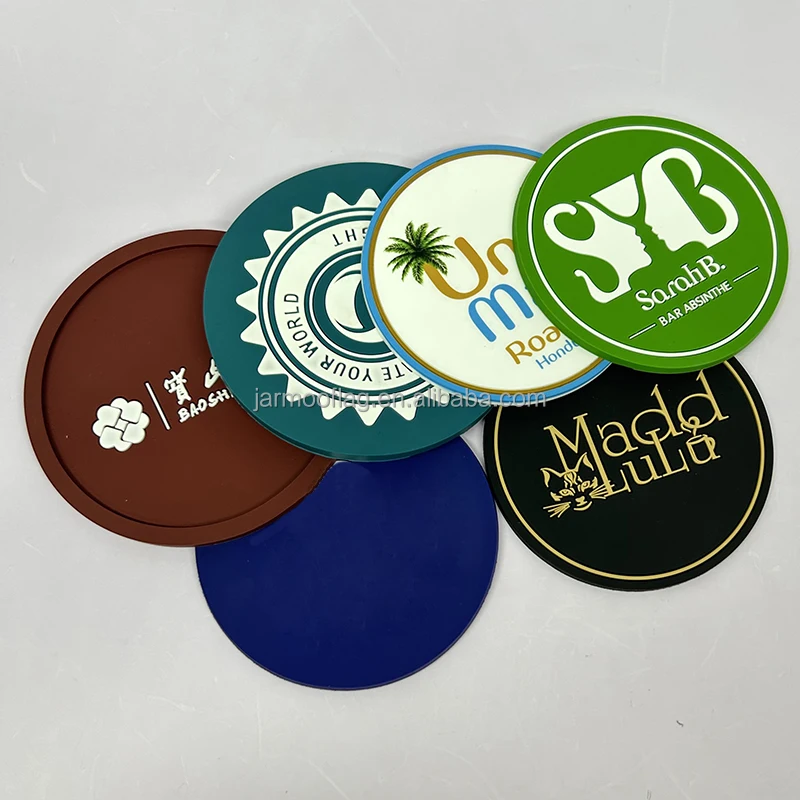 Custom Design Soft Sublimation Beer Coasters For Drinks Absorbent Felt And Rubber Silicone Paper Rubber Coaster Cup Mat