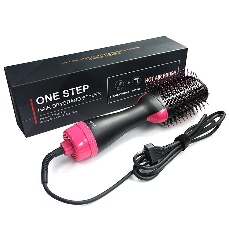
Hot Selling Professional Ionic Hair Brush One Step Hair Dryer Hair Straightener Brush 