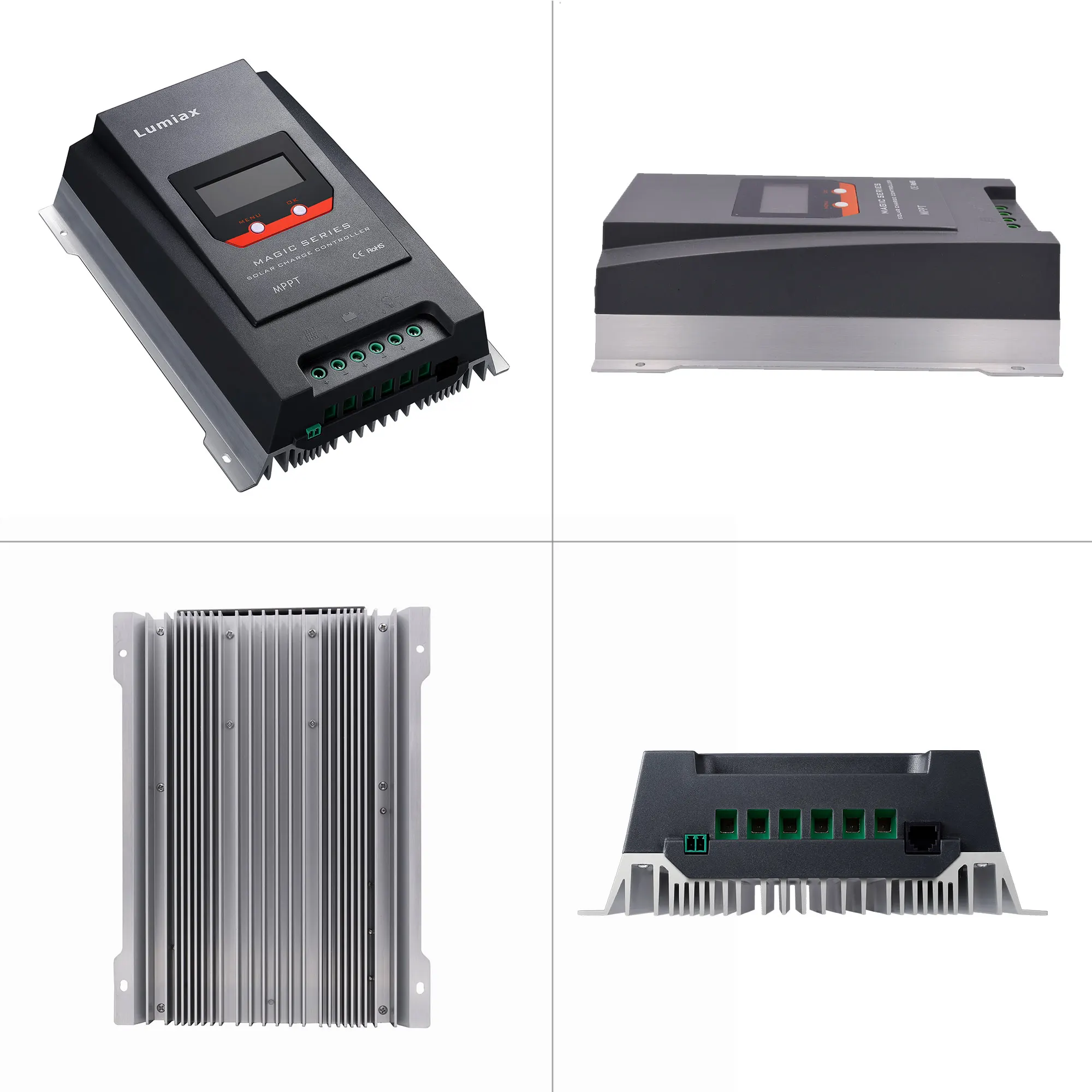 Lumiax 12V 24V 48V 20A 30A 40A 60A auto dc to dc LED regulator solar mppt charge controller