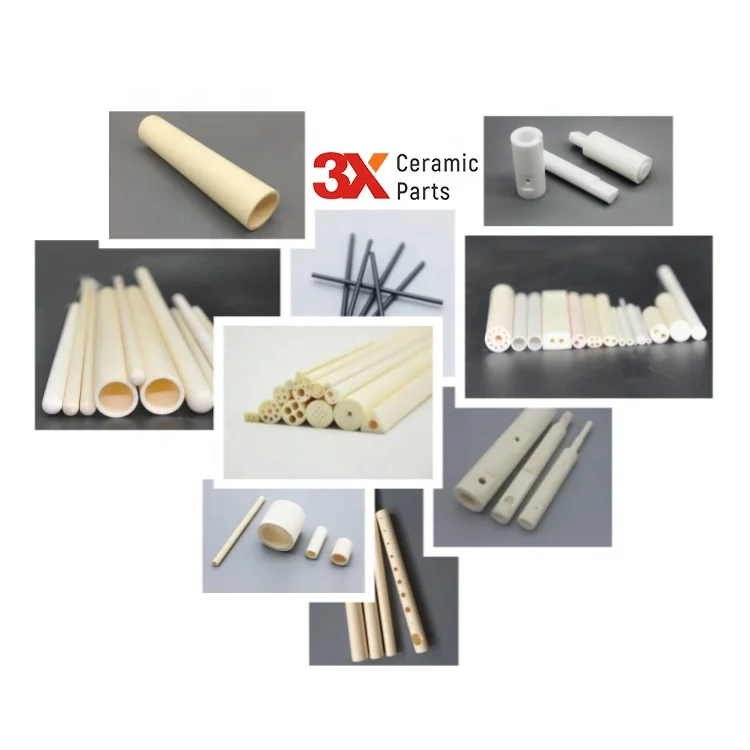3X Ceramic Parts ODM OEM Al2o3 Bar Roller Stick Pipe Shaft Bush Bushing Pump Zirconia Rod Tube Alumina Ceramic Plunger Sleeve