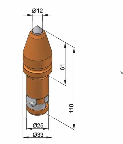 Trencher mining bit and holder for road cutting tooth milling machine Micro trenching bits