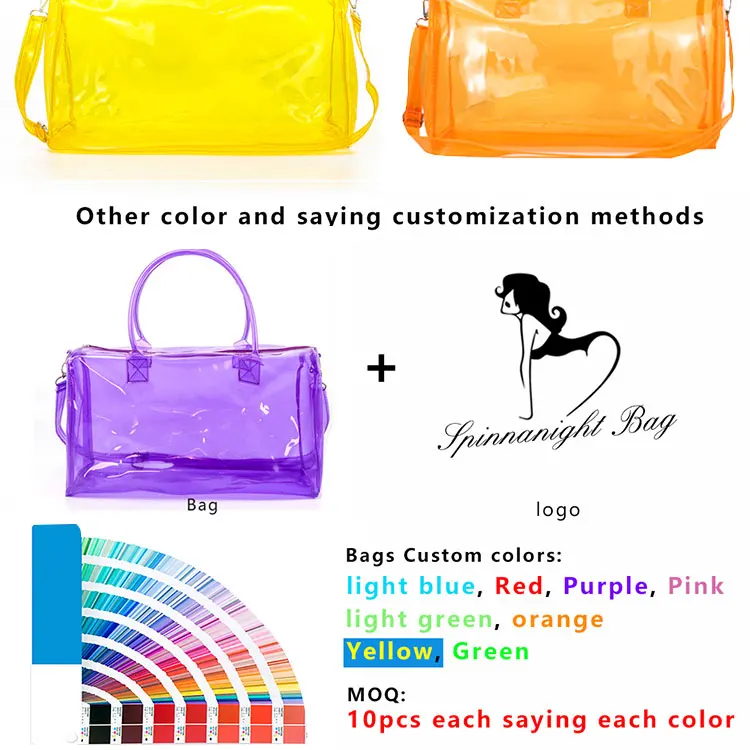 Travel Beach Tote gym Weekender Bag Transparent Duffel Bag colorful Large Capacity Sport PVC Light Weight Traveling Bag