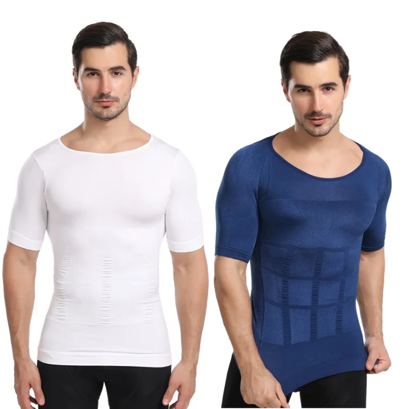 
Mens Slimming Body Shaper Belly Compression Shirt Abs Abdomen Slim 
