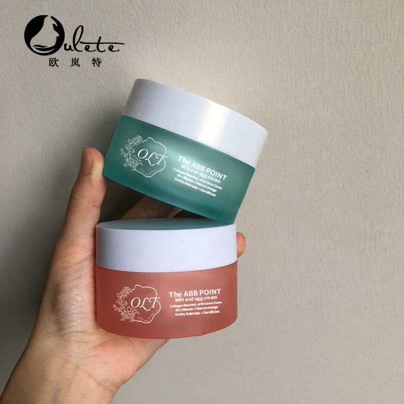 
cosmetic packing 20g 30g colorful face cream acrylic jar 1oz straight cylinder jar plastic screw lid 