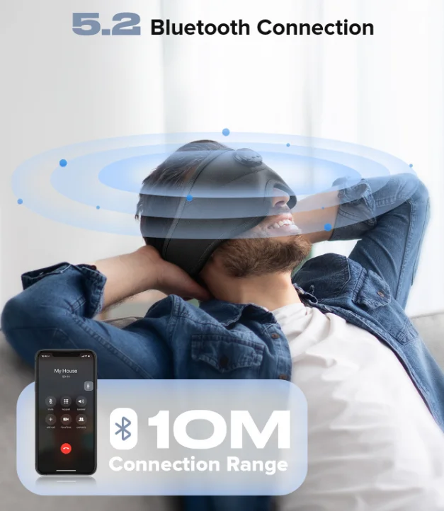 2024 New Product Wireless Sleep Eye Mask Bluetooth Music Stereo Lunch Break To Relieve Eye Fatigue