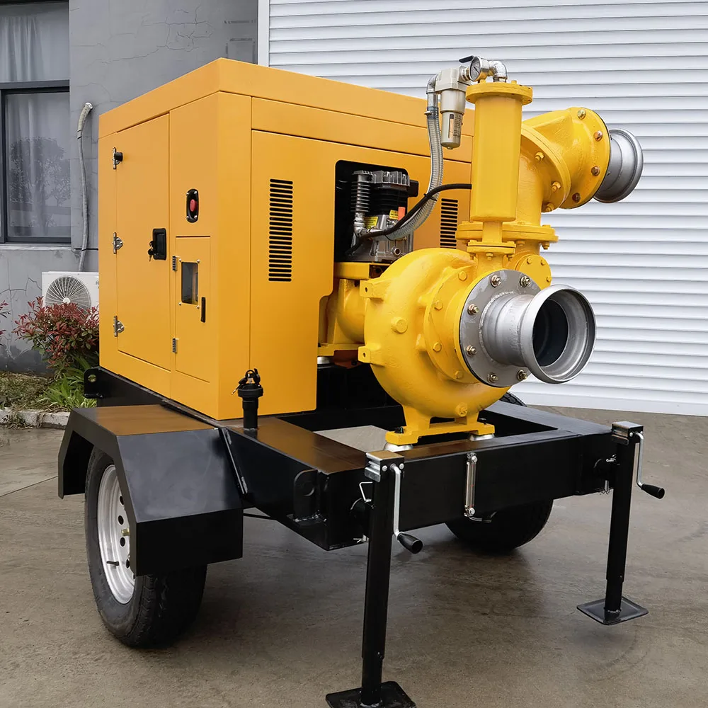 Self-priming Trailer Pump Truck for Factory Sales
