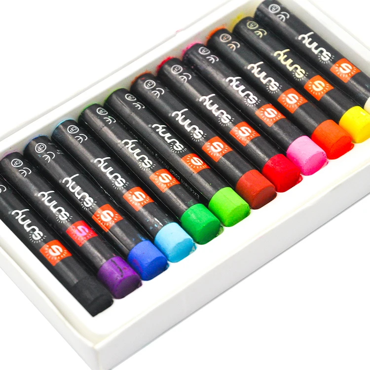 SUNNY non toxic safety 12 colors nature color oil pastel for Kids Artists Students Art Painting