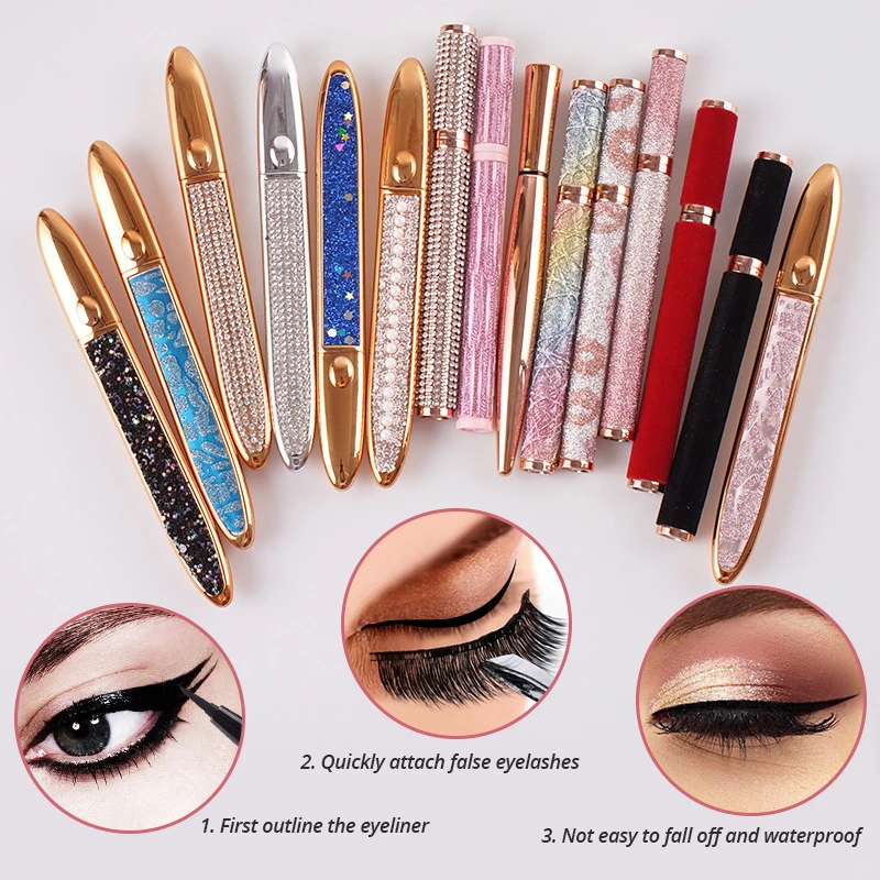 Eyeliner Glue Pen Self-Adhesive Eyelash Liquid Adhesive Glue Pen Custom Logo Eyeliner Lash Glue
