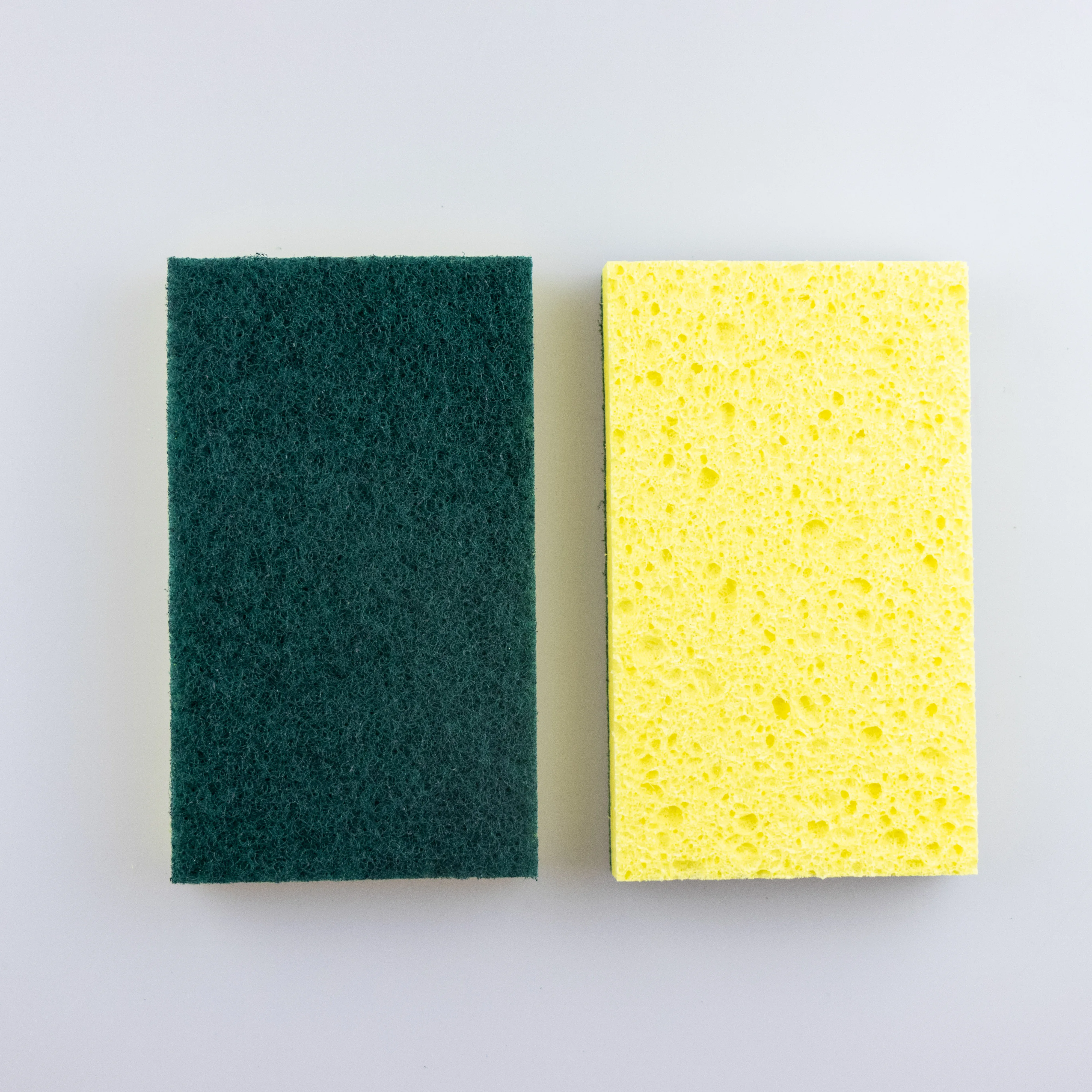 Heavy duty cellulose dish cleaning sponge with scouring pad kitchen cleaning cellulose sponge
