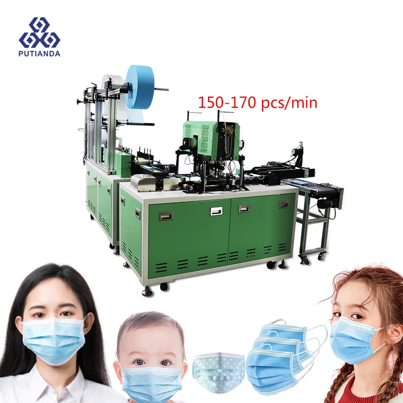 Equipment Machines Manufacturer Of Full Automatic Facemask Machine Fully Automatic 3 ply Flat Face Mask Machine Make Mask