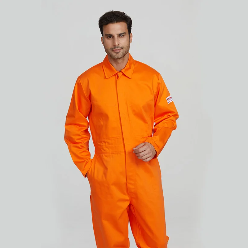 FRECOTEX Unisex Cotton Work Anti Fire Coveralls Breathable Fire Flame Retardant Safety Fr Fire Proof Coverall