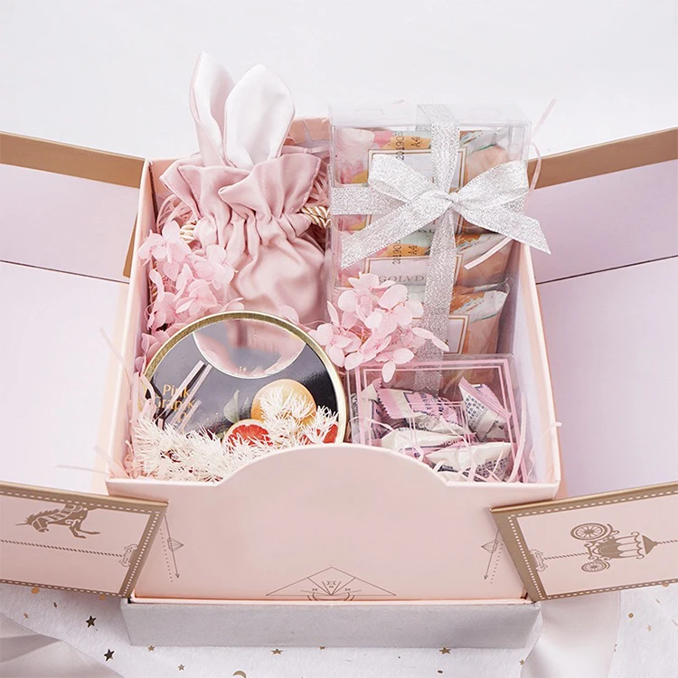 Luxury Double Creative Opening Paper Packaging Gift Box Two Door Gift Wedding Box