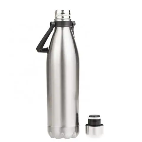 Amazon hot sell cola water bottle 1L double wall vacuum insulated sports water bottle with pp handle