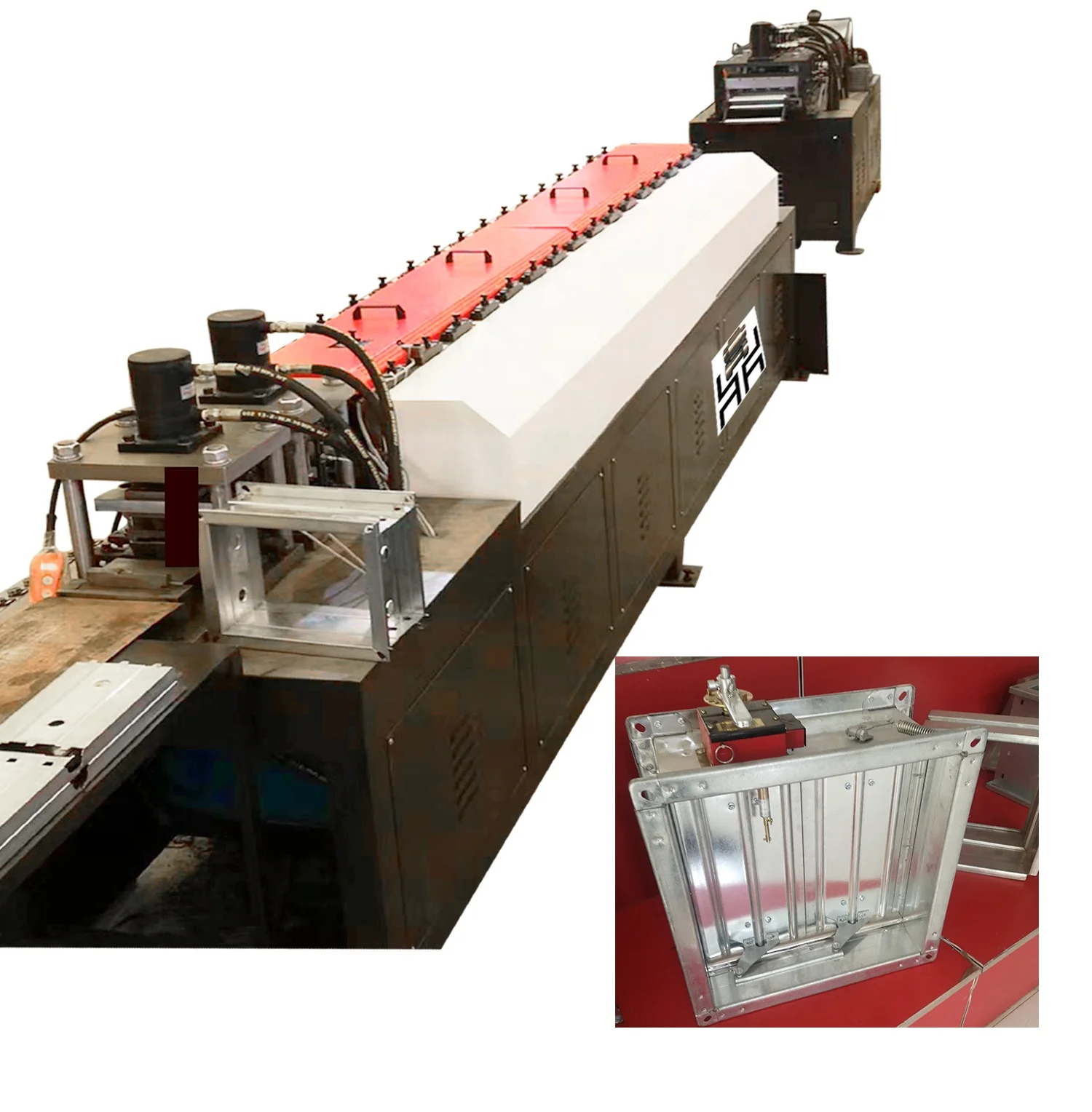 Air system hvac volume control  fire and smoke  damper roll forming machine for duct