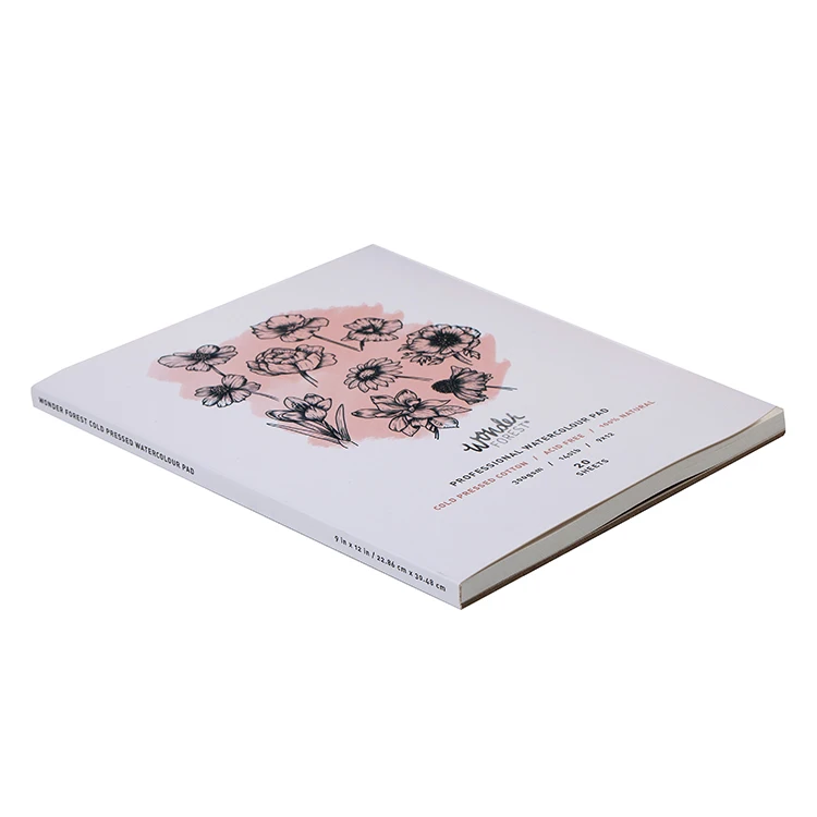 watercolor notebook manufacturer custom big 300 grams 100% cotton Fabriano painting